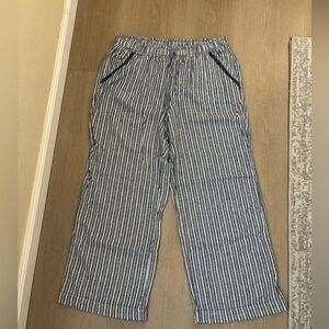 Wideleg Dark Blue Flowy Pants